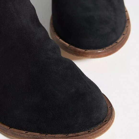 NEW BEEK Made In Mexico Suede Eaglet Mid Shaft women Boots in black 825 10m5 - Picture 3 of 6